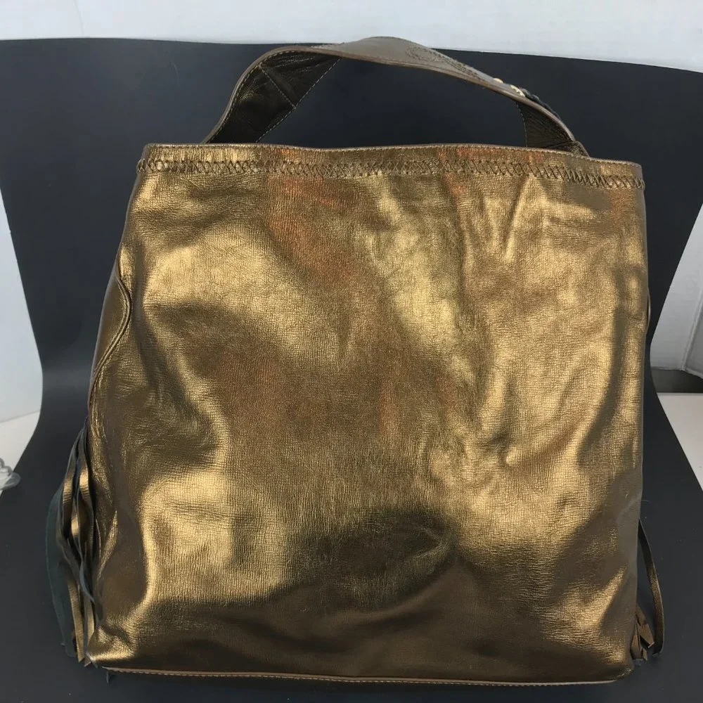 Cole Haan Gold Metallic Leather Shoulder/Satchel